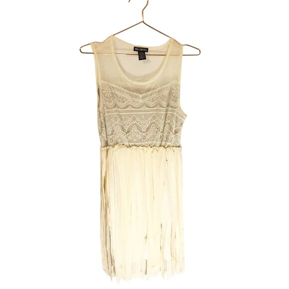 Miss Chievous cream lace boho dress size Medium - Picture 1 of 8